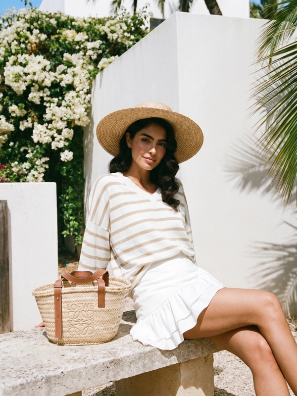 Sweter Dorian Stripes Beige Ecru
