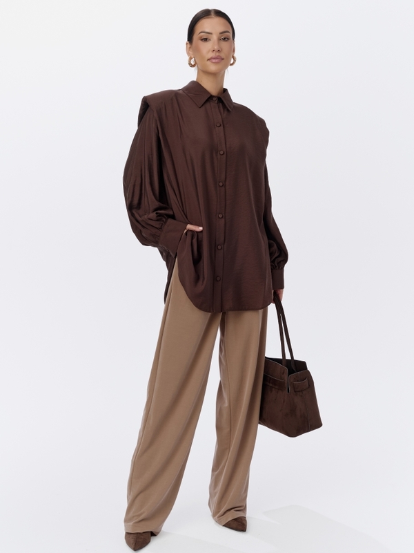 Koszula Sanvi New Brązowa