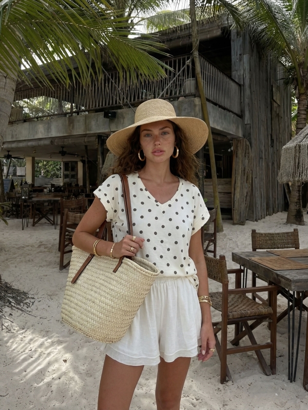 T-shirt Oren Dots Cream