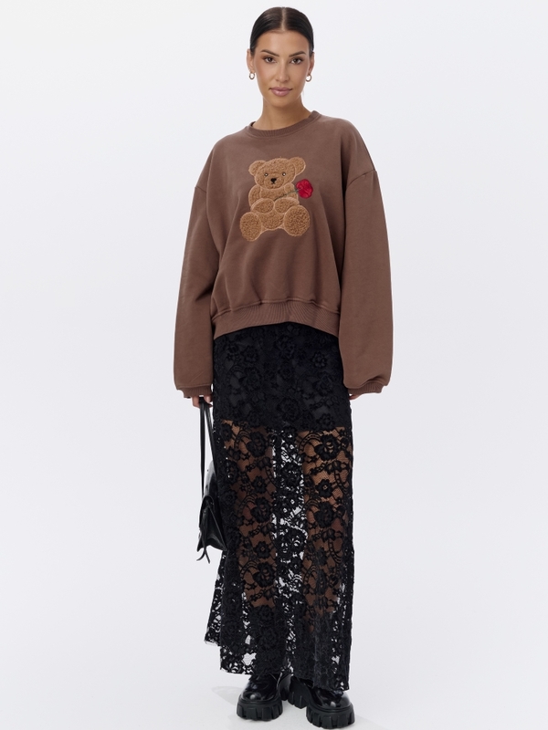 Bluza Adina Teddy Brązowa