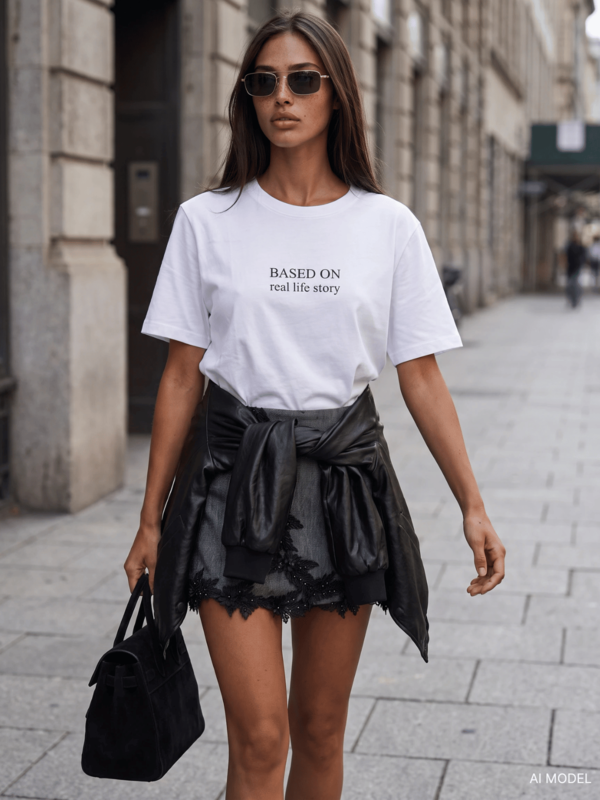 T-shirt Based On Biały