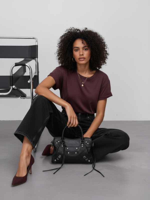 T-shirt Alfredo Burgundy