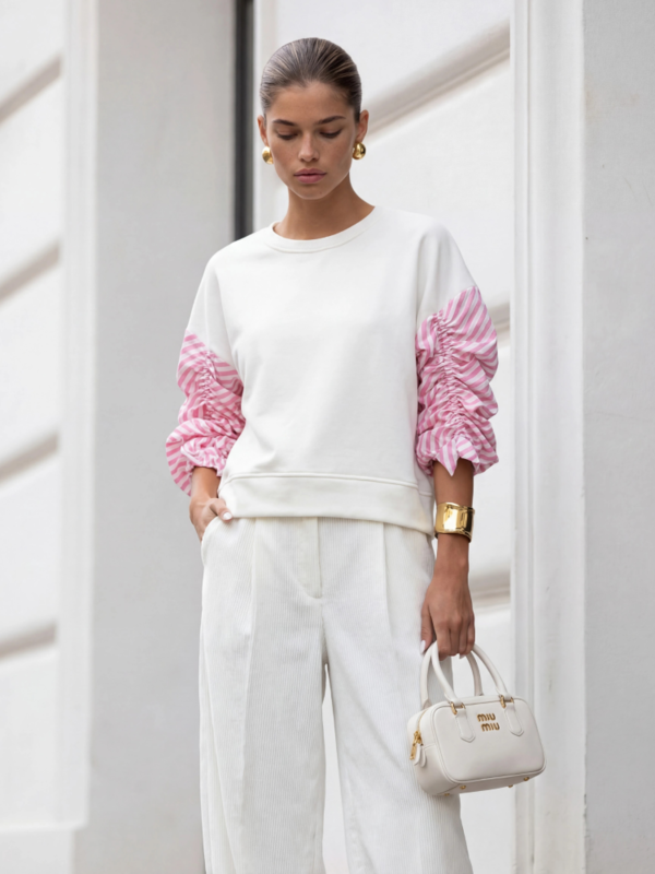 Bluza Elinoria Ecru Różowa