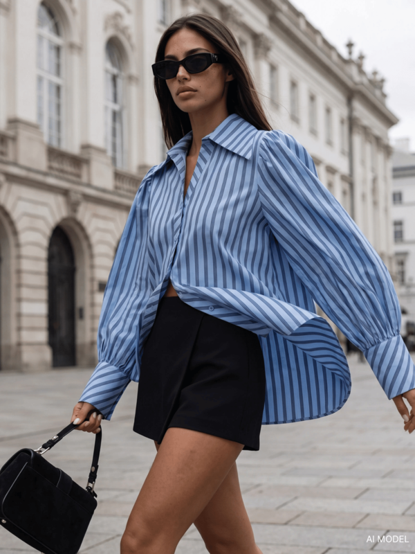 Koszula Bronwyn Stripes Niebieska