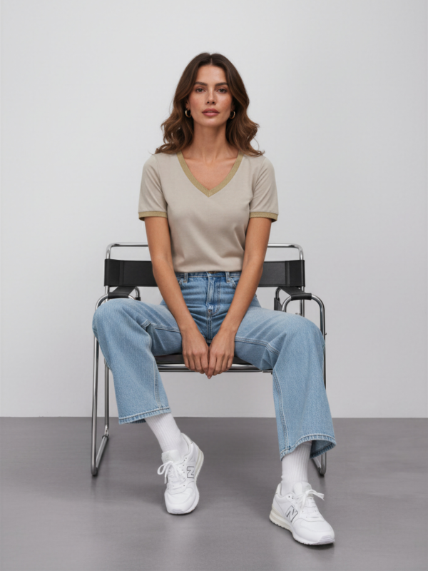 T-shirt Blance Latte