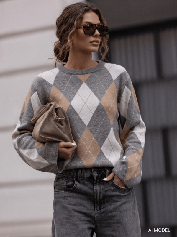 Sweter Gavio Beige Szary