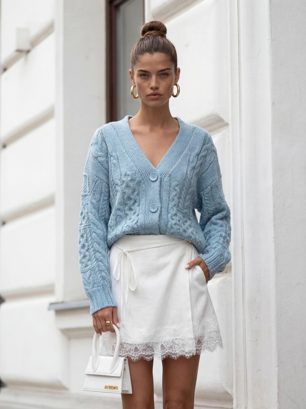 Sweter Manili Błękitny