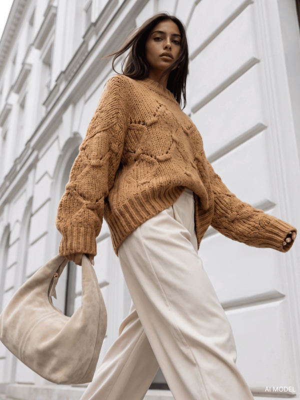 Sweter Pow Karmelowy
