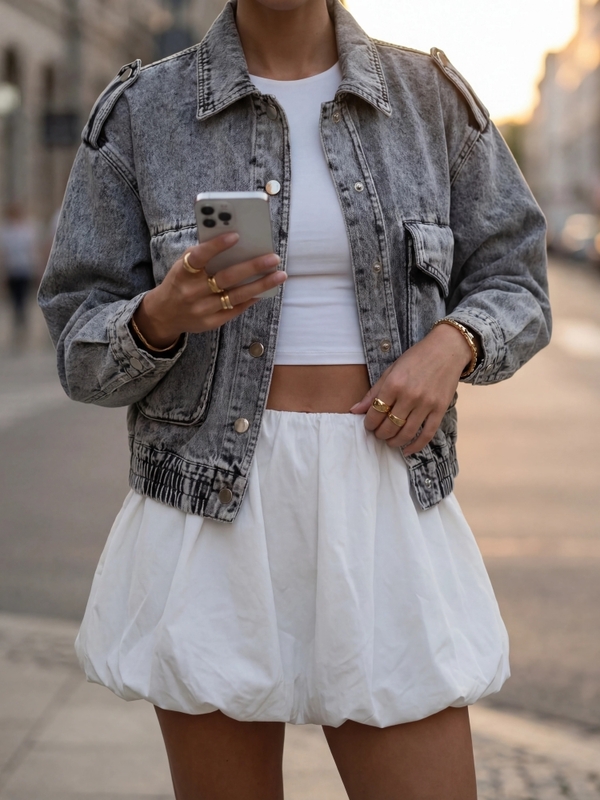 Jacket Reva Jeans Gray