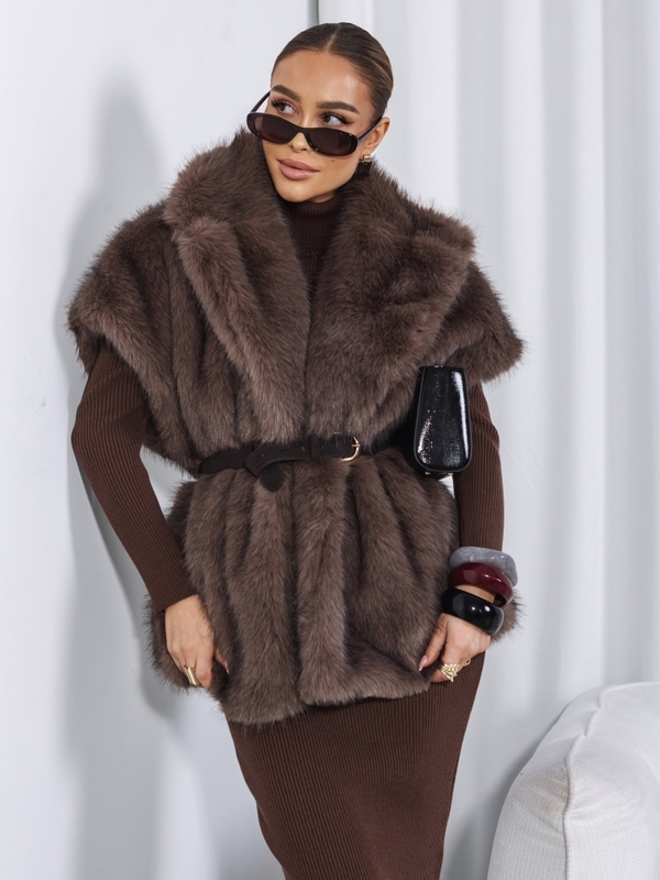 Kamizelka Agatha Brązowa