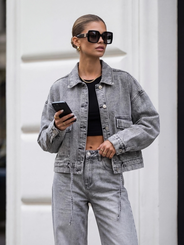 Jacket Darmona Jeans Gray