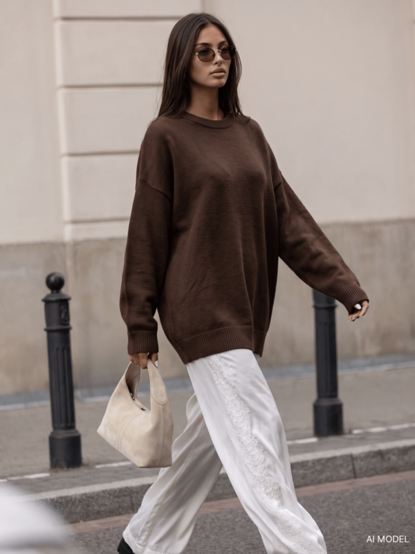 Sweter Octavio Premium New Brązowy