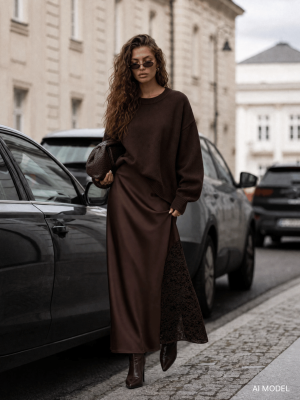 Sweter Octavio Premium New Brązowy
