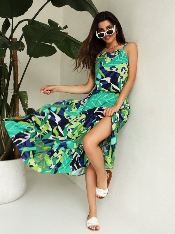 Dress Liya Leafs Green