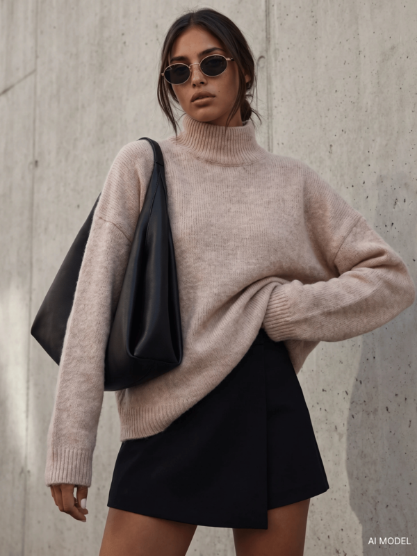 Sweter Kenton Premium Pudrowy