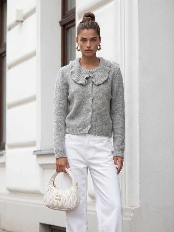 Sweter Theodor Premium Szary