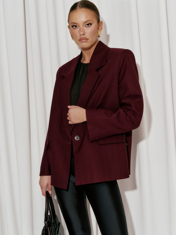 Marynarka Kailed Stripes Bordowa