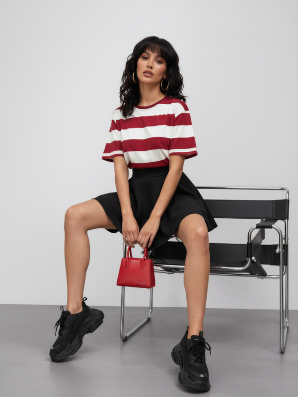T-shirt Emon Big Stripes Claret