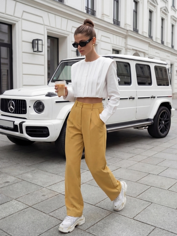 Spodnie Fletcher Karmelowe