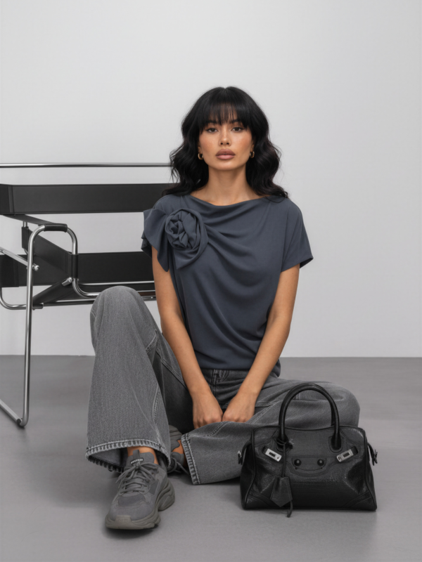 Blouse Anwena Graphite