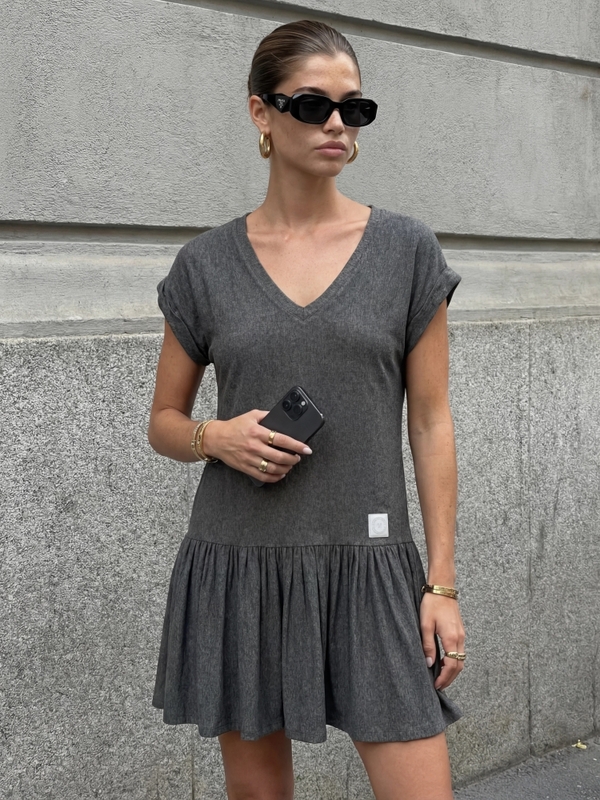 Sukienka Adelina V-neck C. Szara