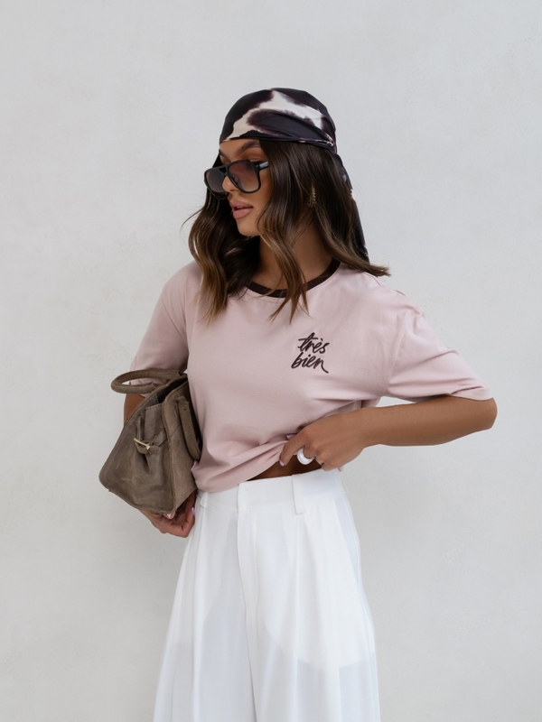 T-shirt Fawn Brudny Róż