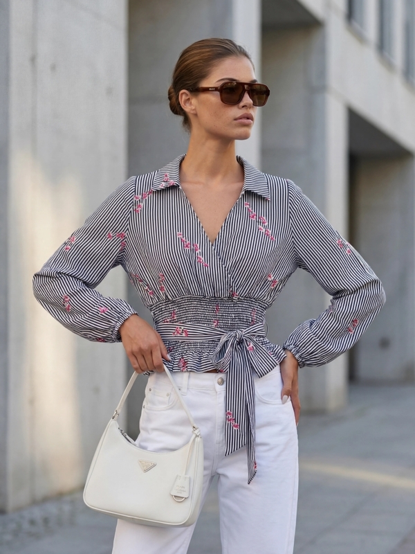 Koszula Elowena Stripes Czarna