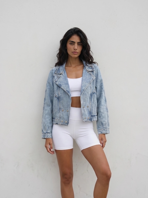 Kurtka Wrenley Jeans Niebieska