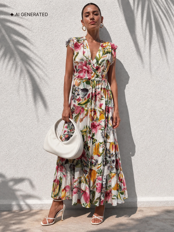 Sukienka Suzanna Flower Ecru