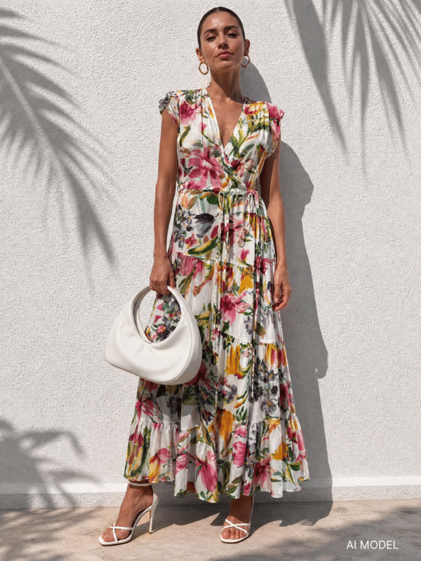 Sukienka Suzanna Flower Ecru