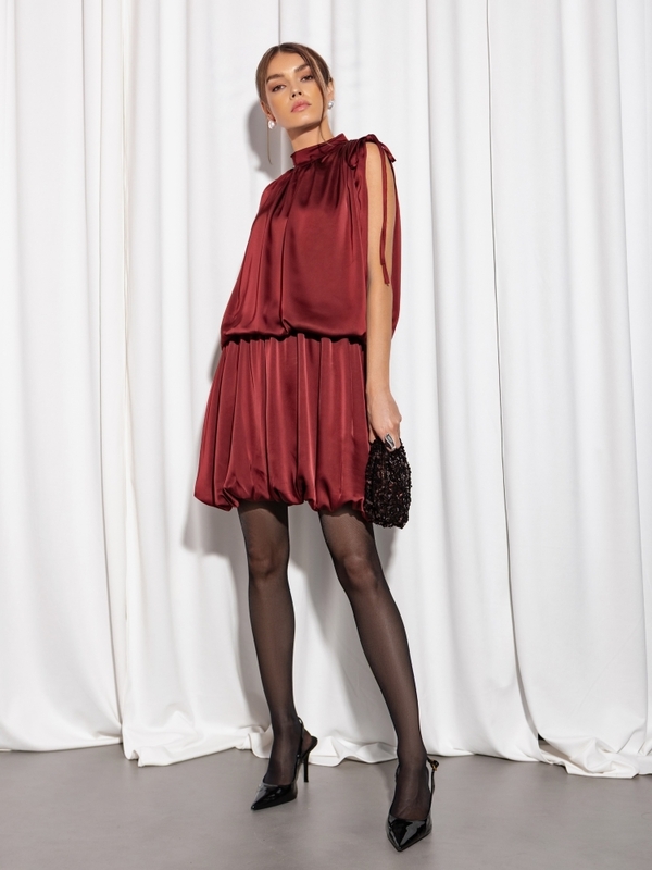 Sukienka Norma Bordowa