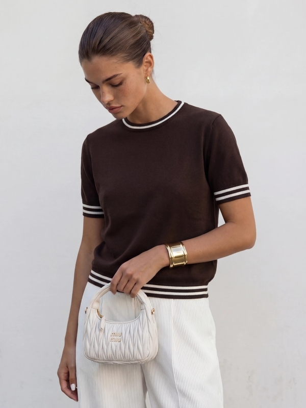 Sweter Landon Premium Brązowy