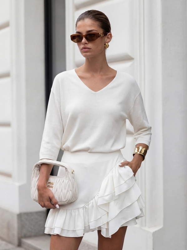 Sweter Adriel Premium Ecru