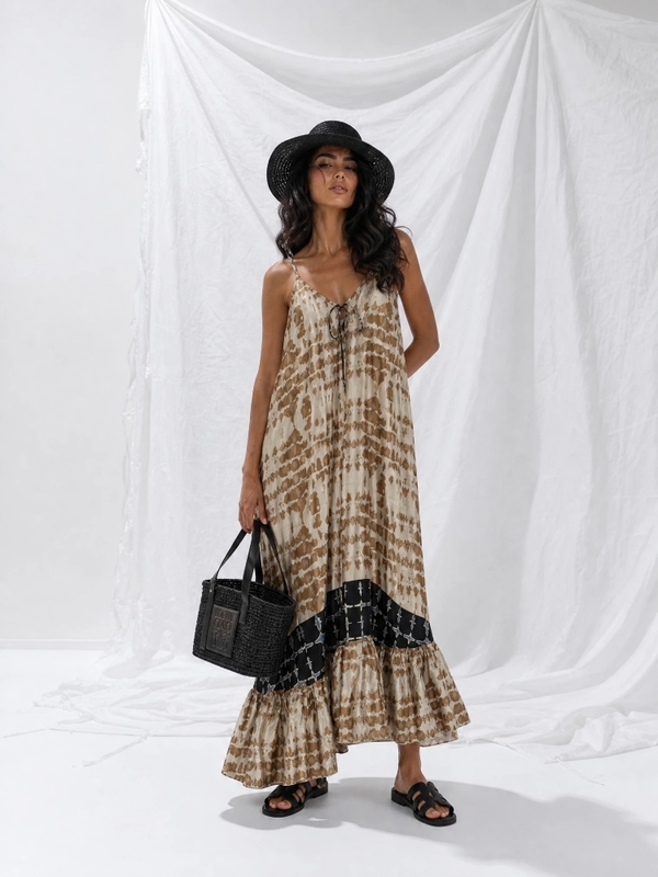 Dress Elizabeth Print Beige