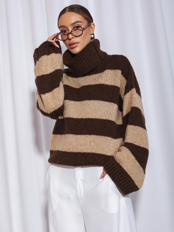 Sweter Kamos Caramel Brązowy