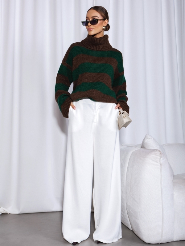 Sweter Kamos Green Brązowy