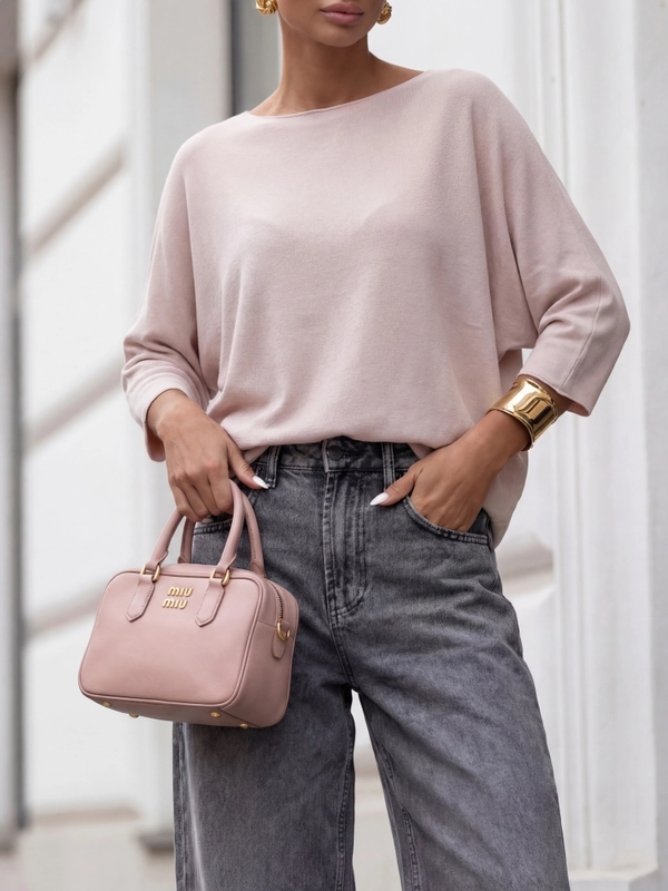 Sweter Nathaniel Premium Pudrowy