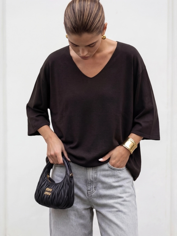 Sweter Geraldin Premium Brązowy