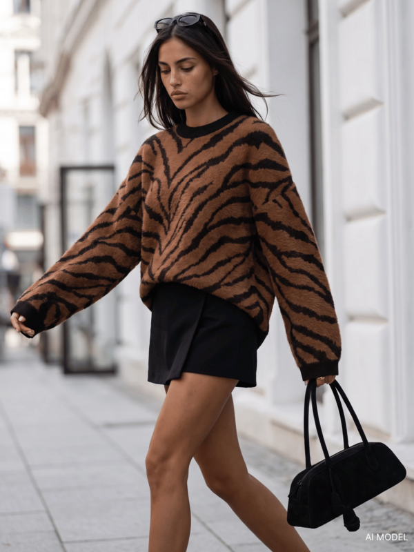 Sweter Neville New Black Brązowy