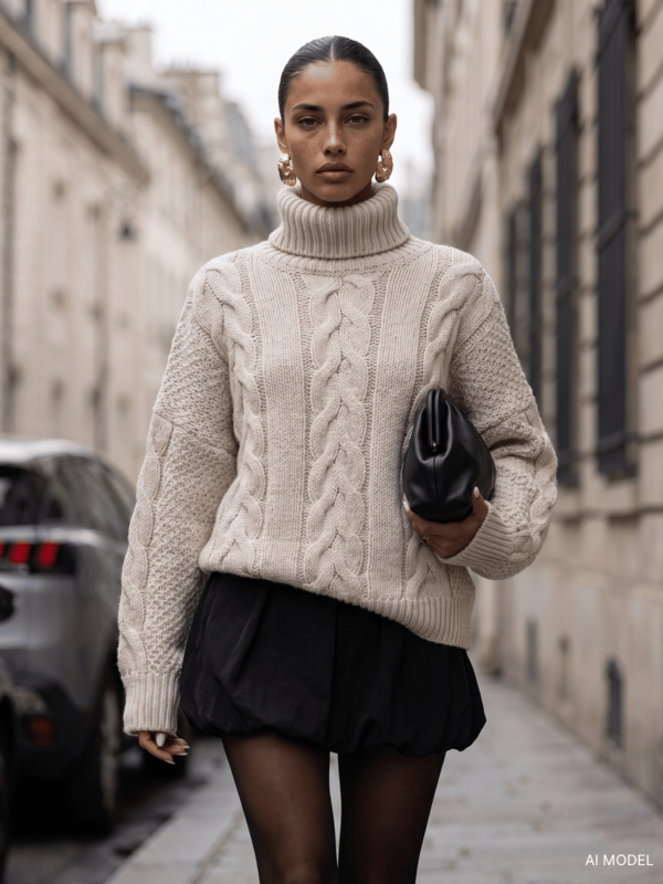 Sweter Halston Pudrowy