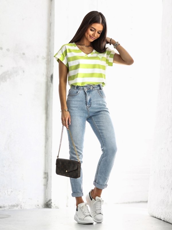 T-shirt Loris Big Stripes C Lime