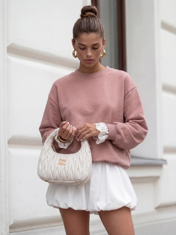 Bluza Minnie Pudrowa