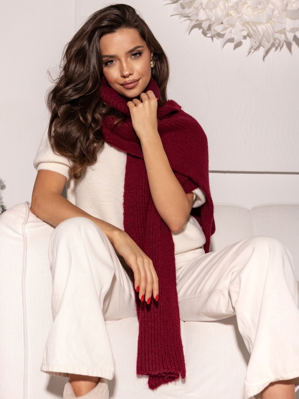 Szalik Huxon Bordowy