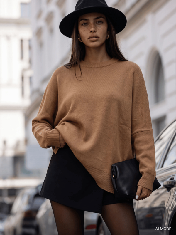 Sweter Shelly Karmelowy