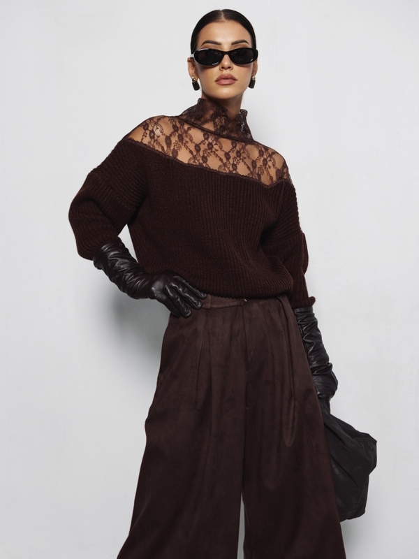 Sweter Declan Brązowy