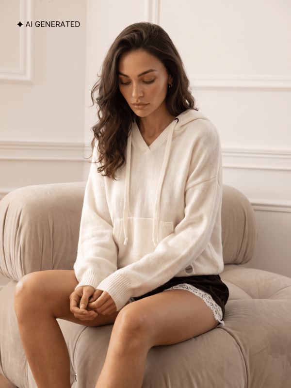 Sweter Gazmin Premium Ecru