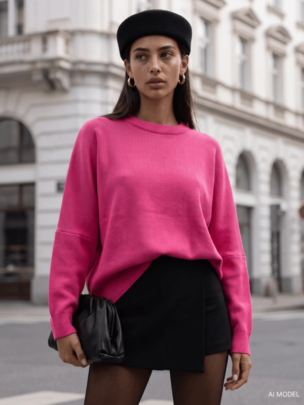 Sweter Shelly Amarantowy