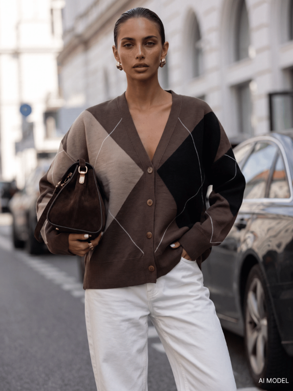 Sweter Oris Black C. Brąz