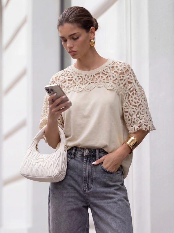 Bluzka Clementine J. Beż