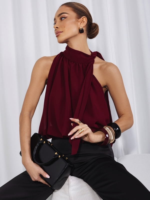 Bluzka Phylis Bordowa